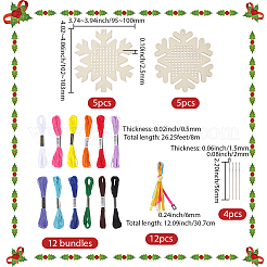 1 пакетик наборов для вышивки крестом по дереву на рождественскую тематику&nbsp;WOOD-SC0002-23A