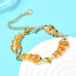 Латунные браслеты-цепочки с микропаве из кубического циркония для женщин&nbsp;BJEW-H639-01G