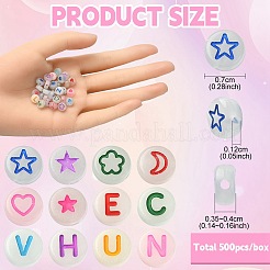 Светящиеся акриловые бусины&nbsp;MACR-YW0002-96