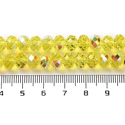 Прозрачные гальванические бусины с цветным покрытием ab&nbsp;EGLA-H104-06C