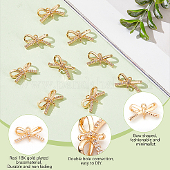 10шт латунь микро паве прозрачный кубический цирконий коннектор подвески&nbsp;KK-BC0013-61