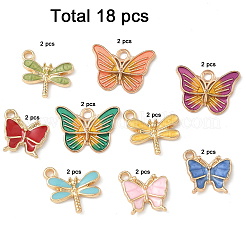 18шт 9 стиля подвески из сплава с эмалью&nbsp;ENAM-FP0002-52