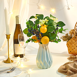 6 шт. искусственных растений из шелковой ткани и пенопласта с лимонно-черничным принтом&nbsp;AJEW-GA0009-26