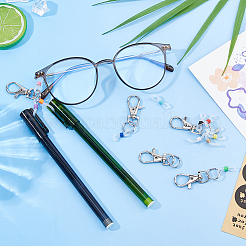 24 шт. 12-х цветный силиконовый зажим для ручки подвеска украшения&nbsp;HJEW-DC00051