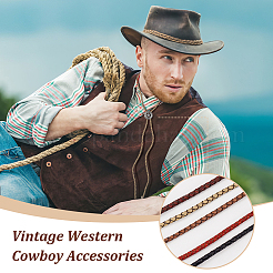 5м 5-х цветный круглый плетеный кожаный шнур OCOR-GA0001-71