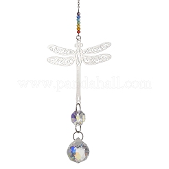 Стеклянные каплевидные подвесные ловцы солнца&nbsp;HJEW-JM04654-02