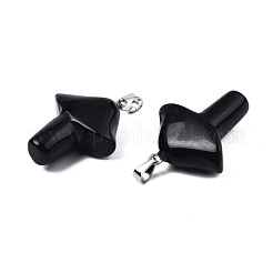 Природные подвески обсидиана&nbsp;G-R480-02H