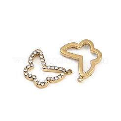 Подвески из нержавеющей стали 304 со стразами&nbsp;STAS-Z154-03G-04