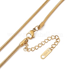 Ожерелье с подвеской из синтетической бирюзы и круглыми цепочками-змейками из нержавеющей стали 304&nbsp;NJEW-P269-07B-G