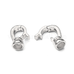 Реечное покрытие латунь микро паве прозрачный кубический цирконий складные застежки&nbsp;LS-KK-E080-02P