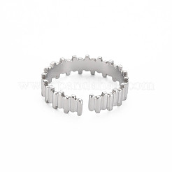 Кольцо-манжета из нержавеющей стали 304 с открытыми полосками для женщин&nbsp;RJEW-S405-233P