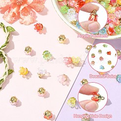 90шт 9 цвета акриловые подвески&nbsp;OACR-CJ0002-58