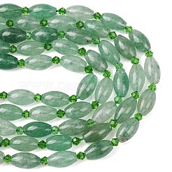 Естественный зеленый кварцевые нити бисера&nbsp;G-G453-C05-8x13mm