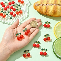 16 шт. 2 стиля подвески из сплава эмали и акрила&nbsp;ENAM-YW0005-65