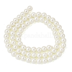 Экологичные нити жемчужных бусин из окрашенного стекла&nbsp;HY-A008-6mm-RB002