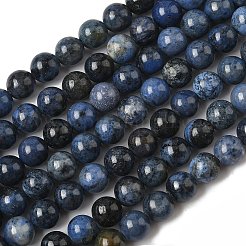 Натуральный сорт дюмортьеритовых кварцевых круглых нитей&nbsp;G-P075-43-6mm