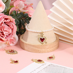 5 шт. 5 стиля латунных эмалевых подвесок&nbsp;KK-CA0002-82