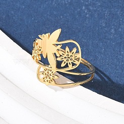 Регулируемые манжетные кольца из нержавеющей стали 304&nbsp;RJEW-Z090-01G