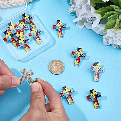 12 шт. крестообразные эмалевые булавки&nbsp;JEWB-CP0001-41