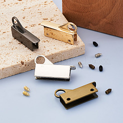 8 комплект 4-х цветных застежек-защелок из цинкового сплава для сумок&nbsp;FIND-GN0001-11