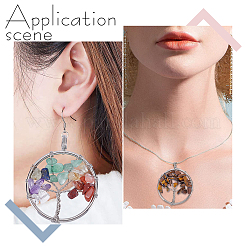 8 шт. 8 цвета подвески с драгоценными камнями&nbsp;G-SC0002-20P