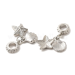 Подвеска из сплава с кристаллами и стразами в европейском стиле&nbsp;FIND-H005-01P