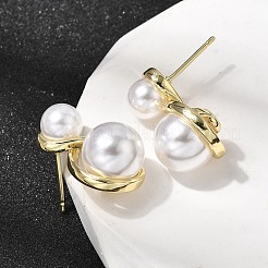 Латунь серьги стержня&nbsp;EJEW-H180-04G