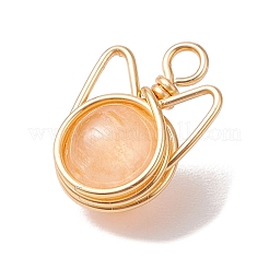 Подвески из натурального селенита с круглыми бусинами&nbsp;PALLOY-TA00152