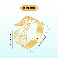 4шт. браслеты-манжеты из листового железа&nbsp;BJEW-SP0001-15G
