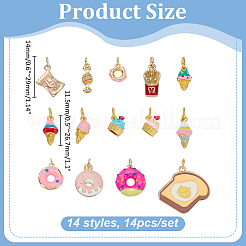 14 шт. 1 стиля подвески из сплава и латуни с эмалью&nbsp;PALLOY-PH01904