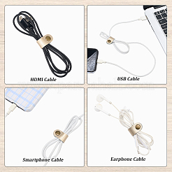 30 шт. двухцветных органайзеров для шнуров из коровьей кожи&nbsp;AJEW-CL0002-32