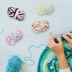 4 пачка 4-х цветных полиэфирных шнуров с градиентом цвета&nbsp;OCOR-DC0001-07