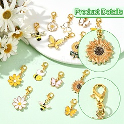 15шт сплав эмали кулон украшения&nbsp;HJEW-YW00064