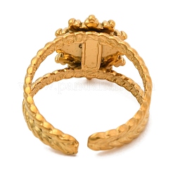 Овальные кольца на палец из натурального тигрового глаза&nbsp;RJEW-Q822-23G-02