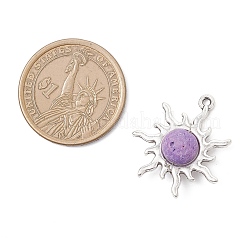 Кулоны из окрашенного натурального вулканического камня&nbsp;PALLOY-JF04475