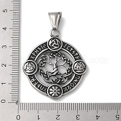 Руны викингов подвески из нержавеющей стали 304&nbsp;STAS-D014-17AS