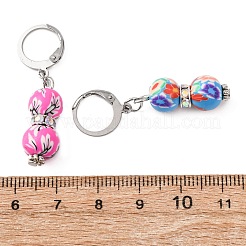 Кулон из тыквы ручной работы из полимерной глины с замком маркеры петель&nbsp;HJEW-SC0001-46