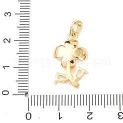 Латунные микропаве прозрачные подвески с фианитом&nbsp;KK-C249-04G