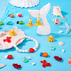 16 шт. 8 вида бугорчатых стеклянных бусин&nbsp;LAMP-TA0001-85