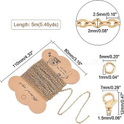 Наборы для самостоятельного изготовления цепочек из нержавеющей стали 304&nbsp;DIY-UN0002-44G