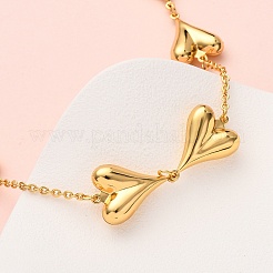 Ожерелья из нержавеющей стали 304 в форме сердца для женщин&nbsp;NJEW-G178-02G-01