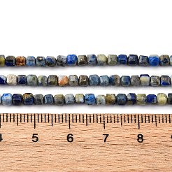 Нитки бусины из натурального ляписа-лазури&nbsp;LS-G-RM2025-C07-B