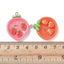 Милые подвески из непрозрачной смолы с фруктовой тематикой&nbsp;RESI-D014-03P