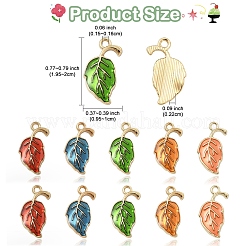 30шт 5 цвета сплава эмалевые подвески&nbsp;ENAM-YW0006-05