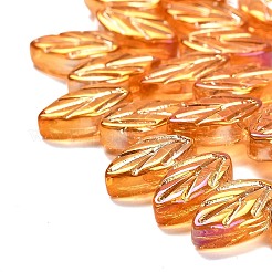 Стеклянные бусины с гальваническим покрытием &nbsp;EGLA-B004-02A-FR02