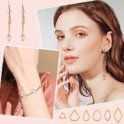 Ahademaker 120 шт. 12 стильных латунных соединительных кольца&nbsp;KK-GA0001-21