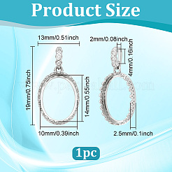 1 шт. 925 подвески из стерлингового серебра с кабошонами из горного хрусталя&nbsp;STER-BC0003-64A