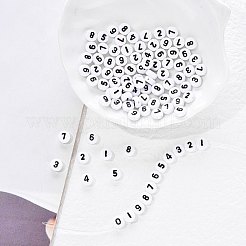 Белые непрозрачные акриловые бусины&nbsp;SACR-YW0001-16B