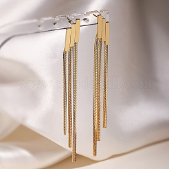 Серьги-гвоздики в виде змеиной цепочки из нержавеющей стали 304 с кисточкой&nbsp;WGAC4E7-01