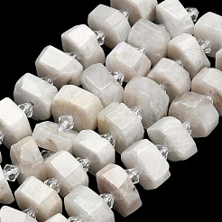 Нити бусин из натурального радужного лунного камня&nbsp;G-L642-H01-01